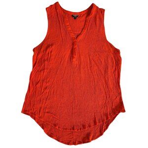 Torrid Harper Women's Size 2 Coral Sleeveless Textured Button Front Blouse